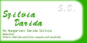 szilvia darida business card